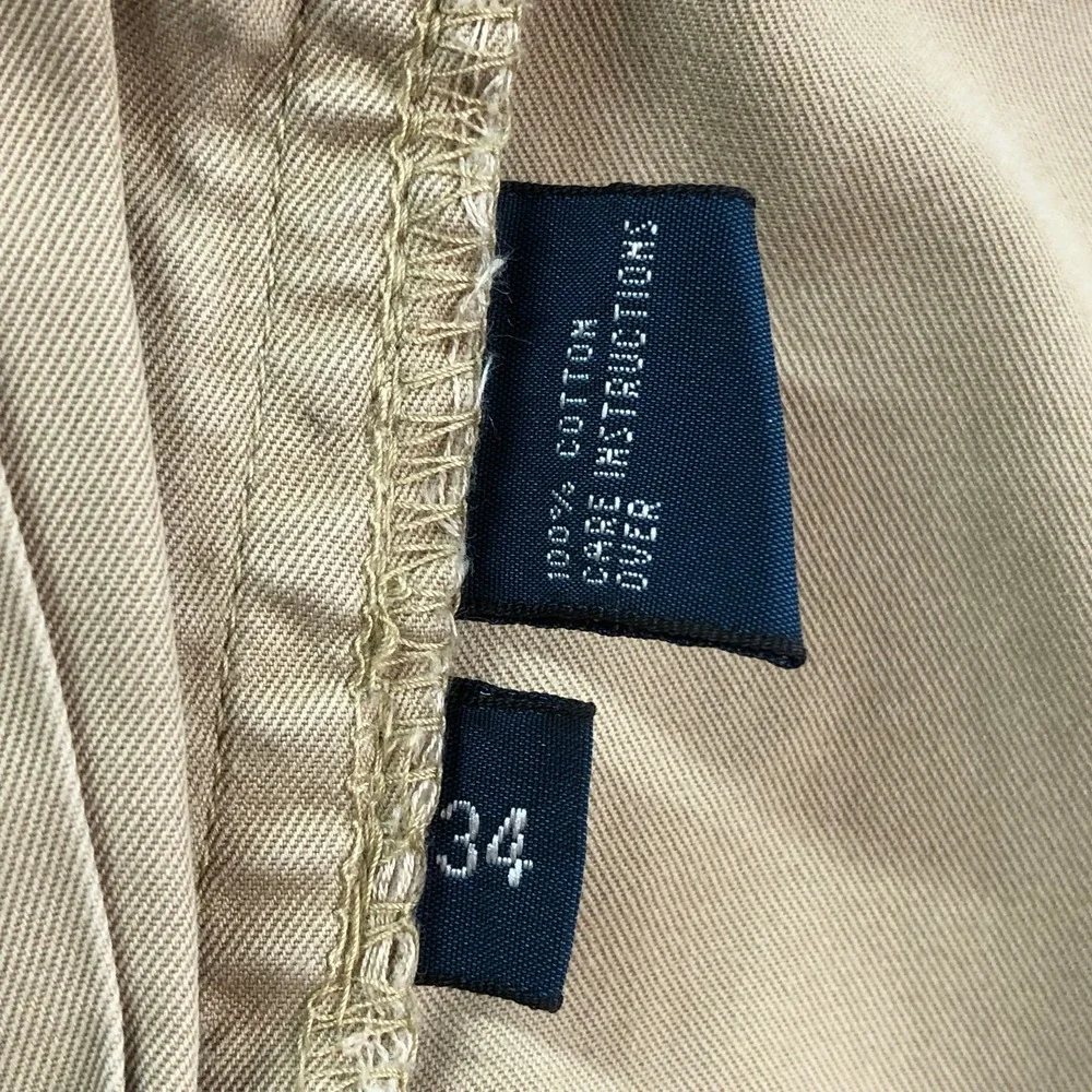 Polo Ralph Lauren Mens Chino Shorts 34 Tan Flat Front Cotton Classic